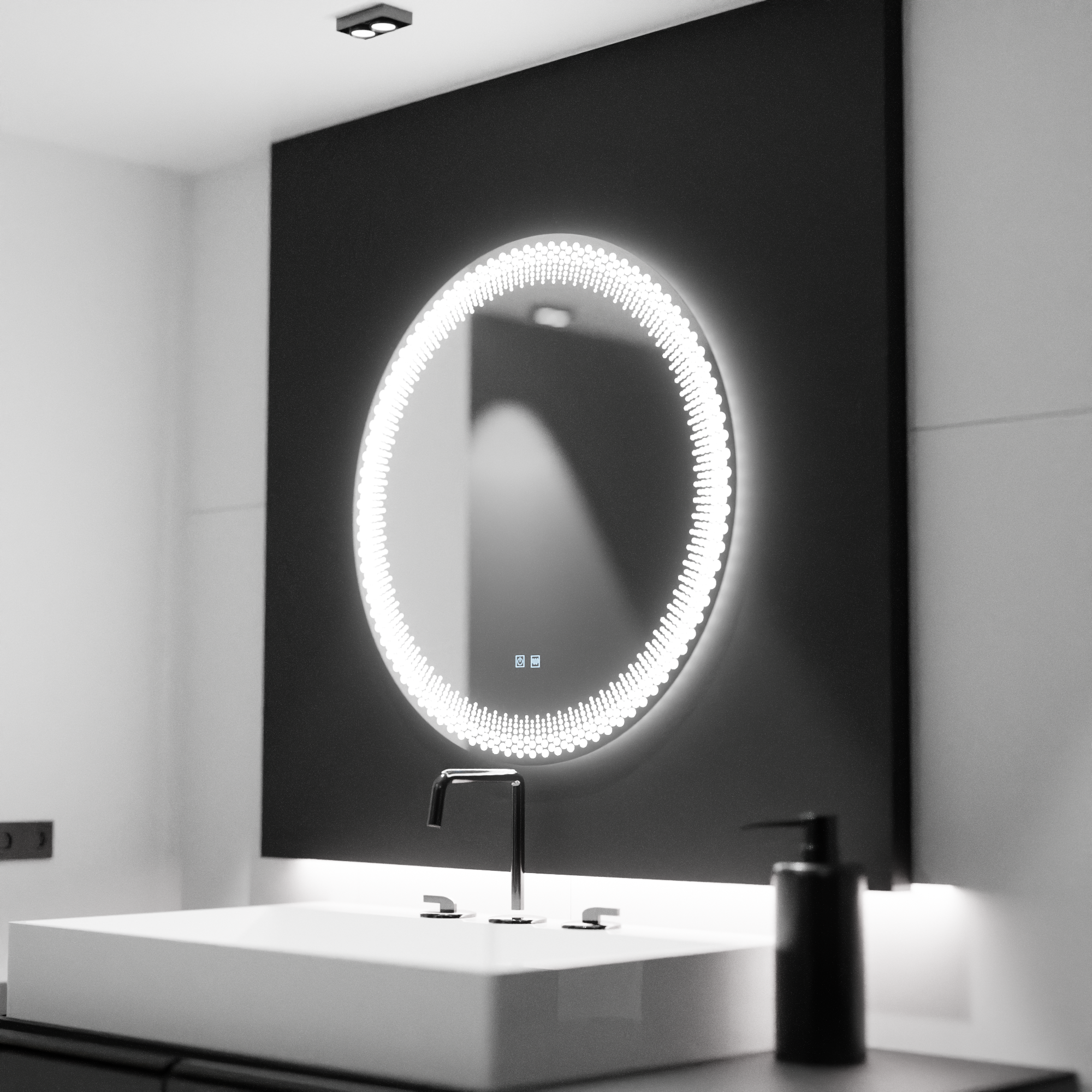 60см кръгло LED огледало - Stellaire Touch System Неизвестно деактивиране