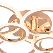 LED полилей с Betty 44W дистанционно управление, 4 кръга, студена/гореща/неутрална светлина, мазна, лъскаво злато