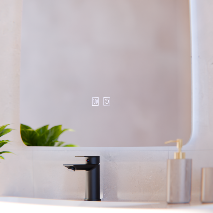 ARTEA Сензорно правоъгълно LED огледало, 60X80cm, система против запотяване, димиране, 6000K