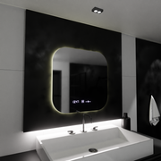Правоъгълно светодиодно огледало, 60x60см, Motionglow Marcello Harmony, Disabaling System, Clock & Thermometer, Davable