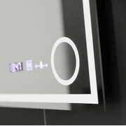 Правоъгълно светодиодно огледало, 60x60см, Souverain Motionglow Marcello, Debrunion System, Clock & Thermoeter, Cosmetic Muzlifical