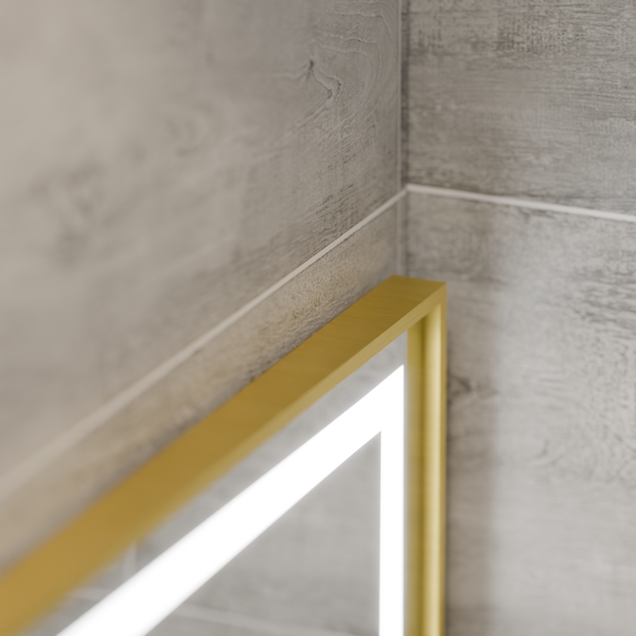 Правоъгълно светодиодно огледало, 50x70см, eclat motionglow marcello, система за размразяване, часовник и термометър, козметичен луп