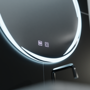 60 см кръгло LED огледало, Spirallus touch, система за деактивиране, маргаритка