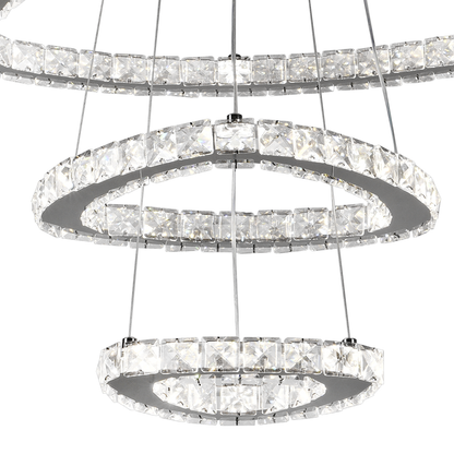 LULUS LED кристал с дистанционно управление със сребърен Latifah 118W