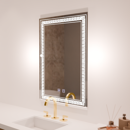 Rentagular LED огледало, 60x80см, Vivido Touch, Debrings System