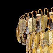 Cymandier Crystal Windsor Elegance 6x E14, диаметър 49 cm, лъскаво злато, регулируема височина