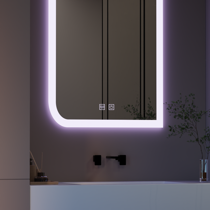 Правоъгълно LED огледало, 60X80cm, E69S/60X80, сензорно, система против запотяване