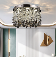 Кристален LED полилей LLC212/550BU кръгъл, 30W, студена/топла/неутрална светлина, кристали, блестящ хром