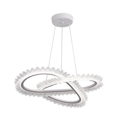 LULUS LED PRISM LUMINIS, CRYSTAL and METAL, 210W, 4 кръга, химируем, регулируема височина, студена/гореща/неутрална светлина, луксозно осветление