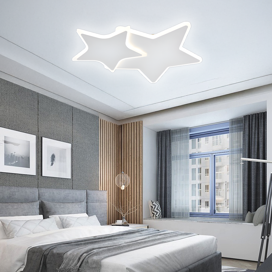 LED полилей с 41W дистанционно управление, звезди, студ/гореща/неутрална светлина, нестабилна, бяла