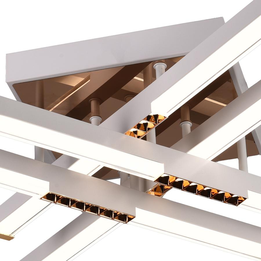 LED полилей с дистанционно управление LT178/4WH, 54W, 4 елемента, студена/топла/неутрална светлина, димируем, бял