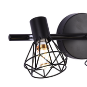 Полилей с абажур, GRACIE, LC365/4BK, диамант, 4xE14, черен, метал