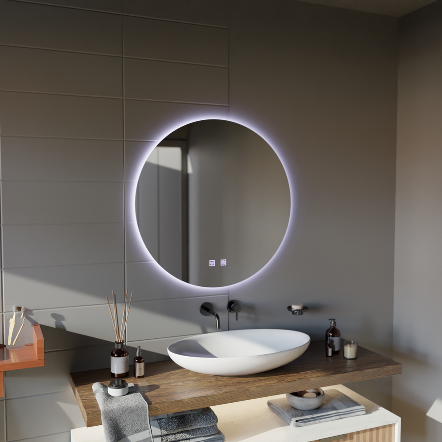 Кръгло LED огледало, 70 см, Isolda, Touch