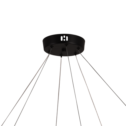 Окачен акрилен LED полилей LT760/3GD, 28W, топла/неутрална/студена светлина 3000/4000/6000K, бял, регулируема височина, метал и акрил