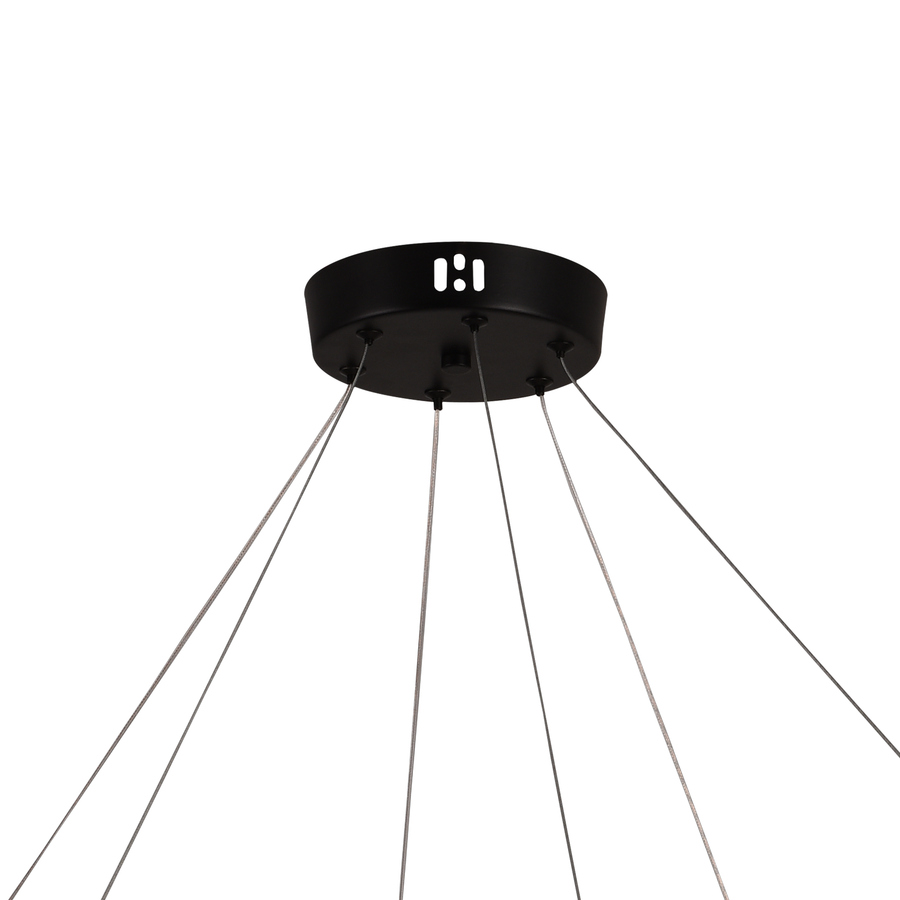 Окачен акрилен LED полилей LT760/3GD, 28W, топла/неутрална/студена светлина 3000/4000/6000K, бял, регулируема височина, метал и акрил