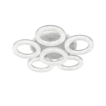 LED LED FREJA с дистанционно управление, 90W, 3000K/4000K/6000K, по -ниска, бяла, кристали