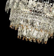 Cymandier Crystal Windsor Elegance 6x E14, диаметър 49 cm, лъскаво злато, регулируема височина