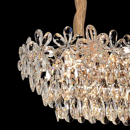 Crystal Crydelabru Windsor Regalis 10x E27, диаметър 85 cm, лъскаво злато, регулируема височина