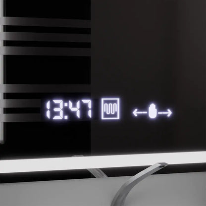 Огледален светодиоден правоъгълен 120x80cm Souverain Motionglow Marcello Dismantic Clock System & Dimable Cosmetic Terometer