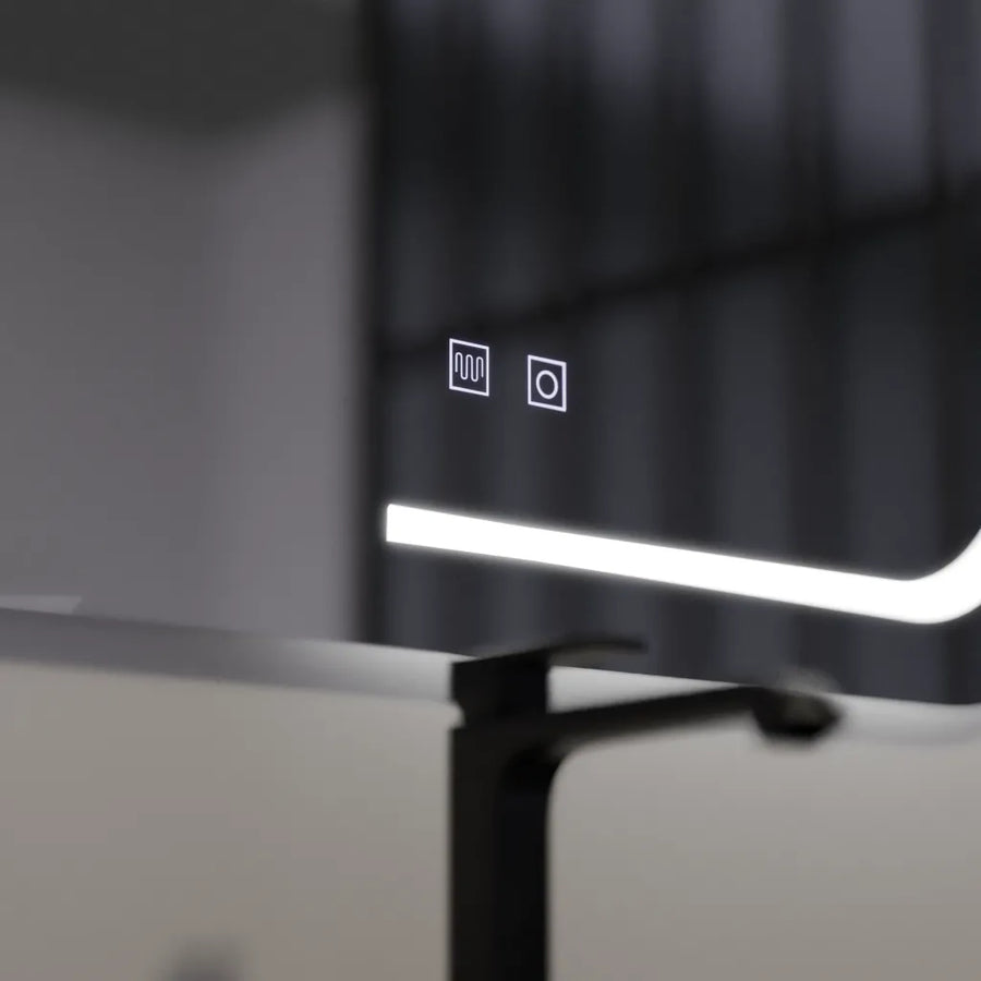 Правоъгълно LED огледало, 80x60см, Retrica Touch, система за деактивиране