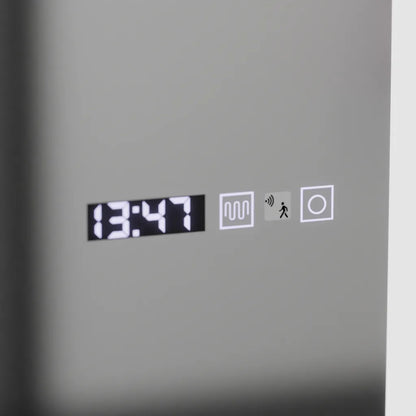 Огледален светодиоден правоъгълен 60x150cm Alessia Sensor Radar Marcello Clock Размразяване и размерен термометър