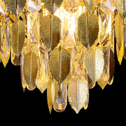 Cymandier Crystal Windsor Elegance 6x E14, диаметър 49 cm, лъскаво злато, регулируема височина