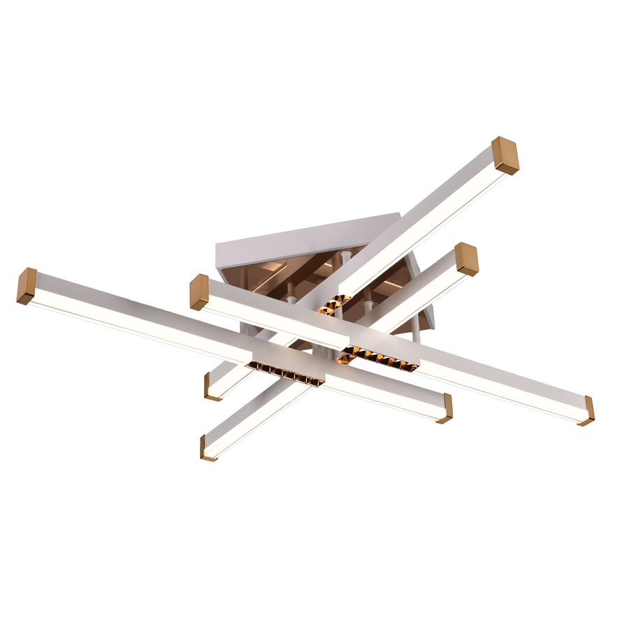 LED полилей с дистанционно управление LT178/4WH, 54W, 4 елемента, студена/топла/неутрална светлина, димируем, бял