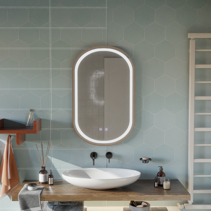 LED Touch Mirror внос на болест система 50x80 cm Rose Gold Frame