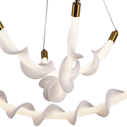 Окачен акрилен LED полилей LT760/3GD, 28W, топла/неутрална/студена светлина 3000/4000/6000K, бял, регулируема височина, метал и акрил