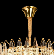 Cymandier Crystal Windsor Elegance 6x E14, диаметър 49 cm, лъскаво злато, регулируема височина