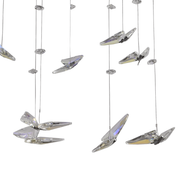 LULUS LED кристал с дистанционно управление със сребърен Latifah 118W