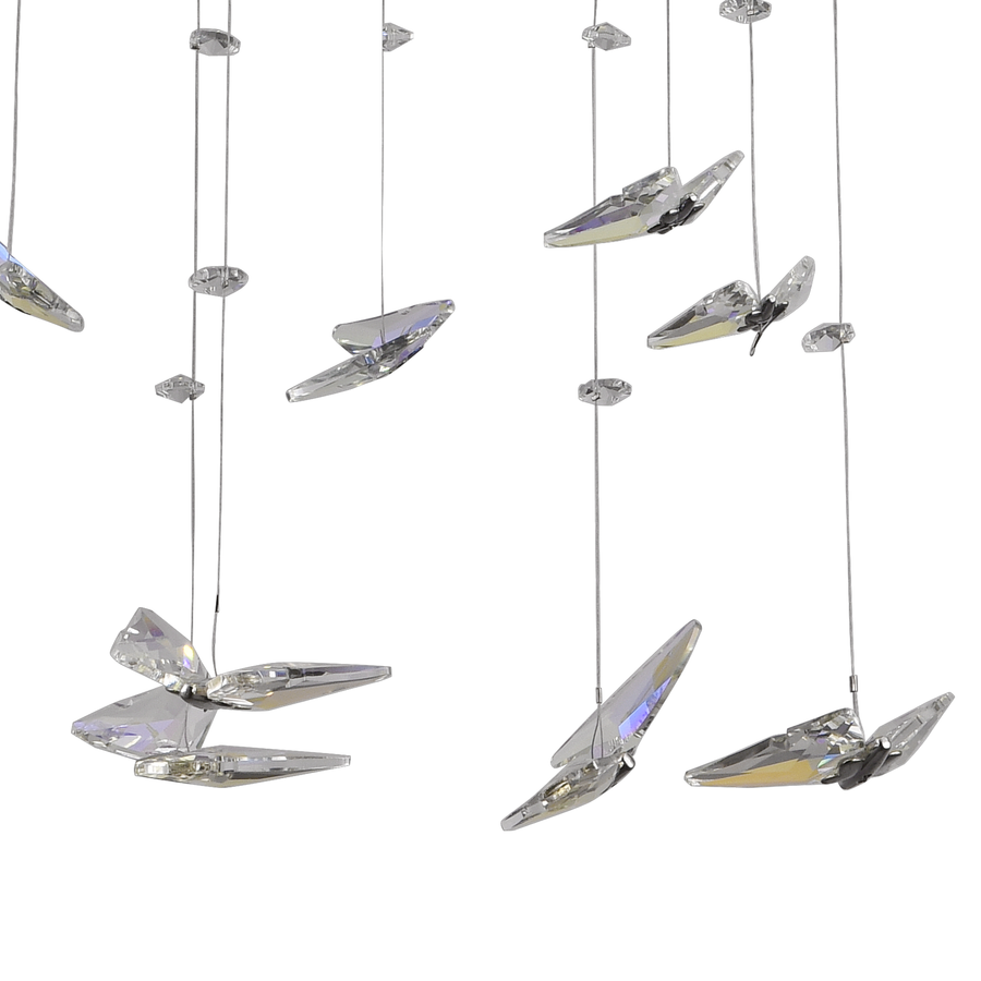 LULUS LED кристал с дистанционно управление със сребърен Latifah 118W