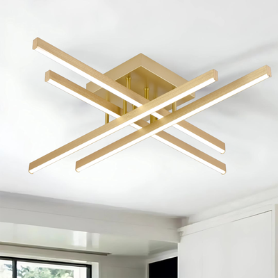 LED полилей с дистанционно управление LINEX, 54W, светлина 3000K/4000K/6000K, димируем, златен