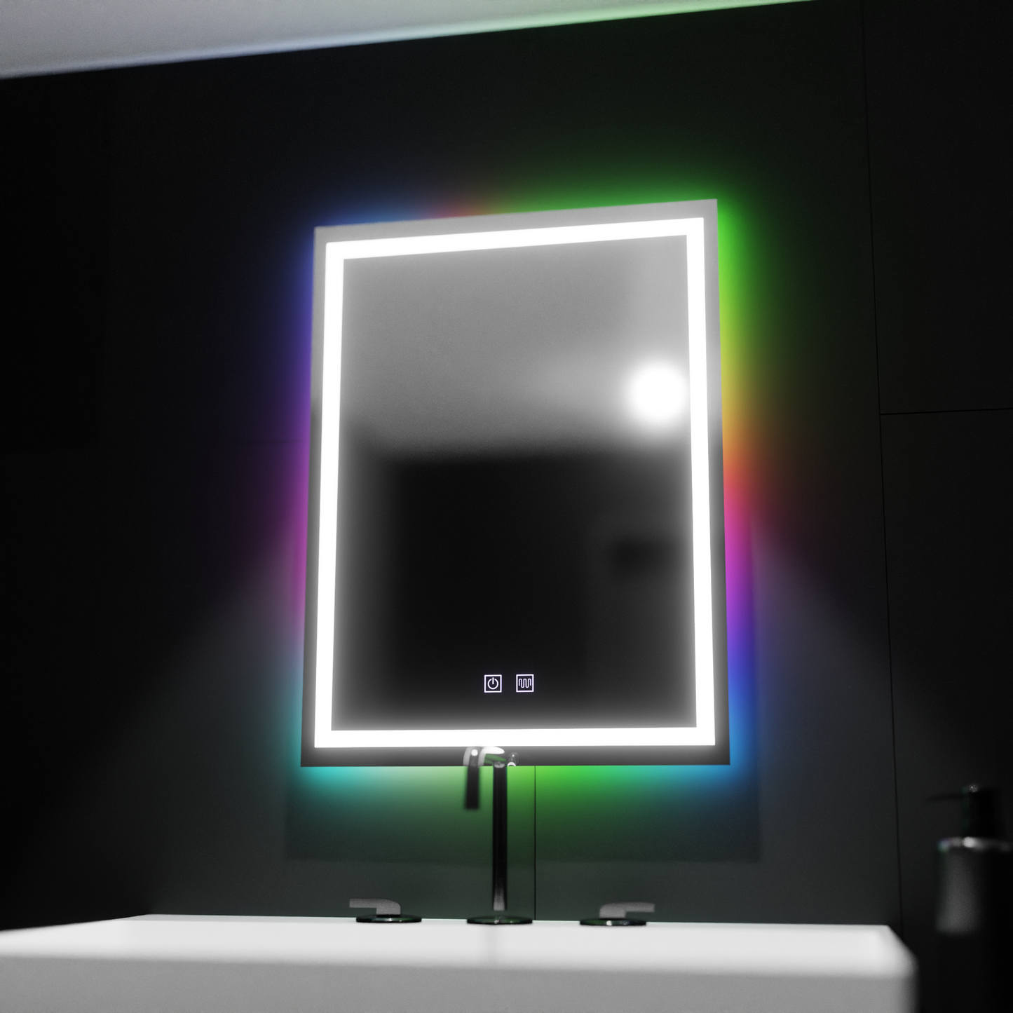 Огледален светодиоден правоъгълен 60cm Spectrum Touch RGB система за деактивиране