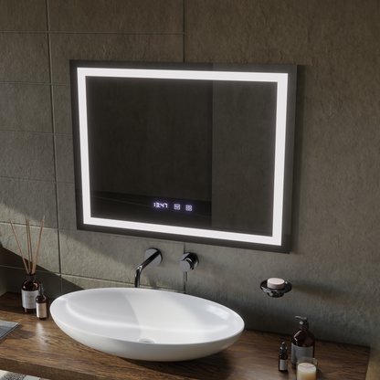 LED Touch Werner огледално огледало Система, часовник и температура 80x60 cm