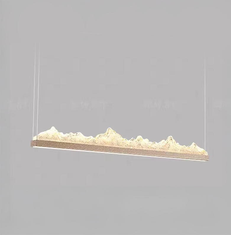 LED полилей, окачен с дистанционно управление на Mathias 27W, студена/гореща/неутрална светлина, нестабилна, регулируема височина, злато