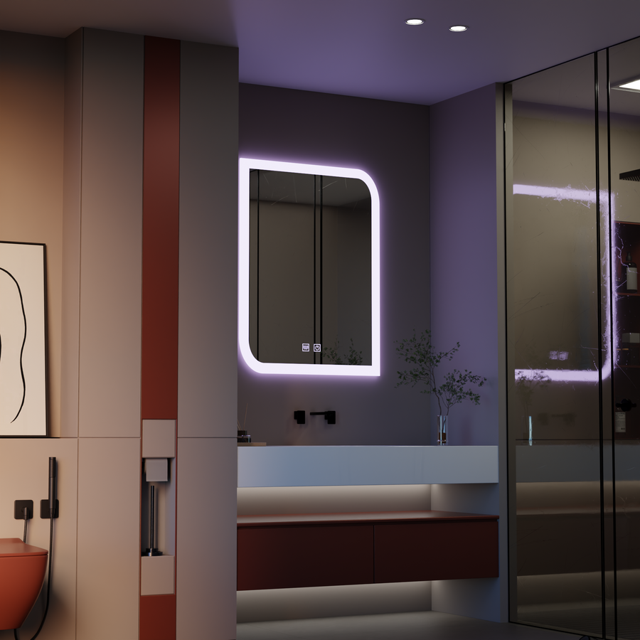 Правоъгълно LED огледало, 60X80cm, E69S/60X80, сензорно, система против запотяване