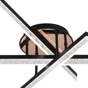 LED полилей с GIO дистанционно управление, 43W, 4 елемента, студена/неутрална светлина/неутрална, бяла, бяла