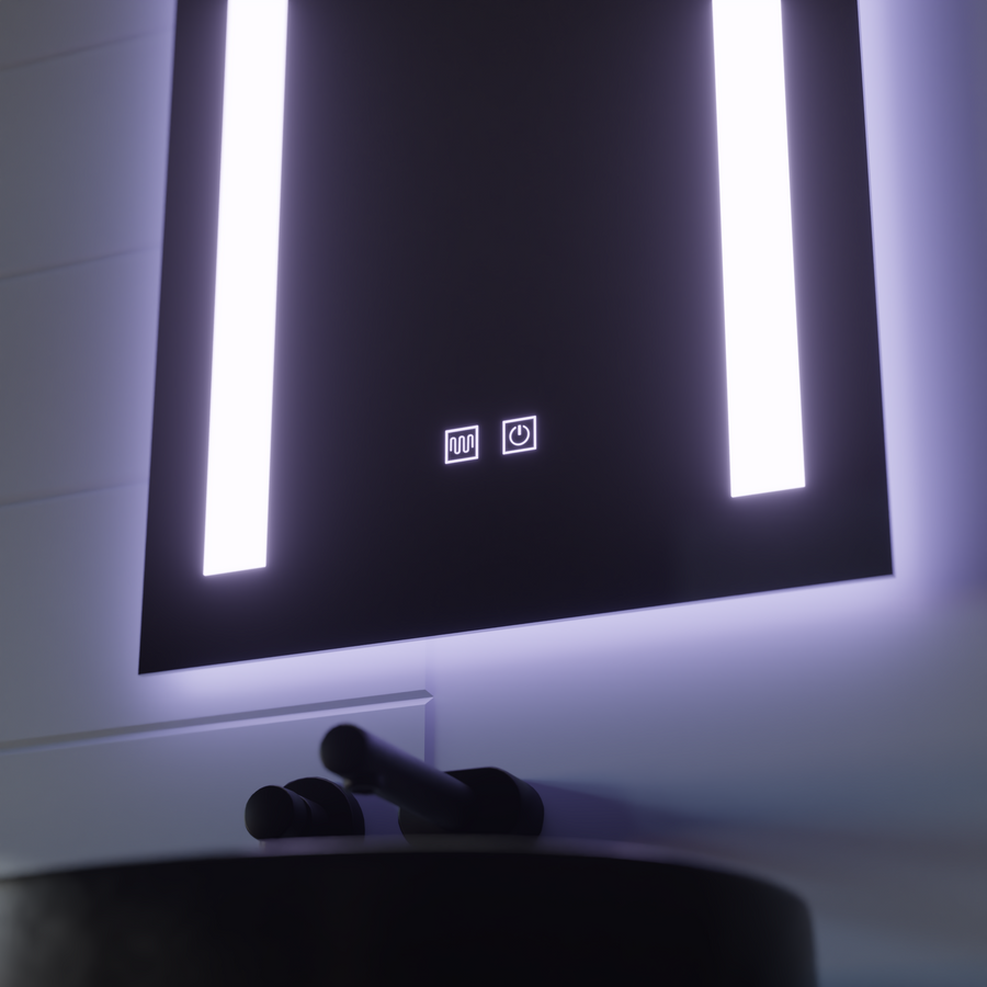 Правоъгълно LED огледало, 50x70cm, C206S/50X70 Touch, Demister System, Dimable