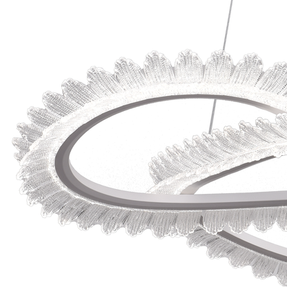 LULUS LED PRISM LUMINIS, CRYSTAL and METAL, 210W, 4 кръга, химируем, регулируема височина, студена/гореща/неутрална светлина, луксозно осветление