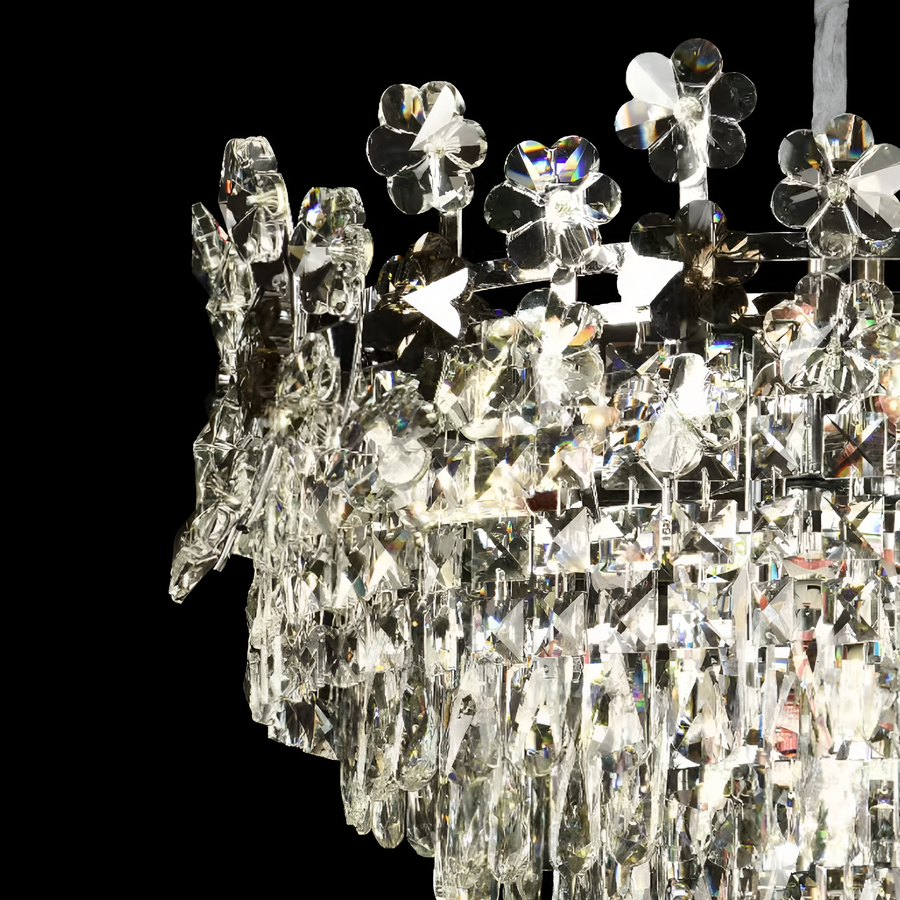 Cymandier Crystal Windsor Elegance 6x E14, диаметър 49 cm, лъскаво злато, регулируема височина