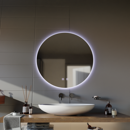 Кръгло LED огледало, 70 см, Isolda, Touch