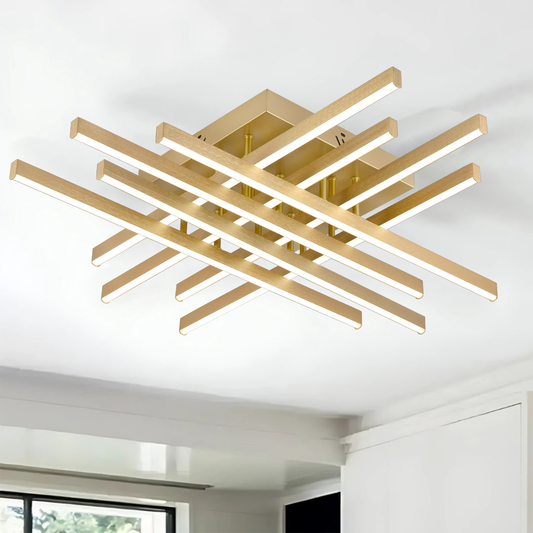 LED полилей с дистанционно управление LINEX, 109W, светлина 3000K/4000K/6000K, димируем, златен