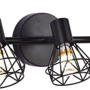 Полилей с абажур, GRACIE, LC365/4BK, диамант, 4xE14, черен, метал