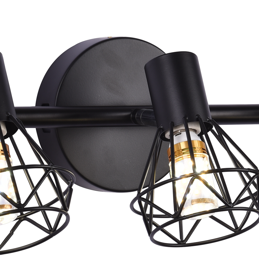 Полилей с абажур, GRACIE, LC365/4BK, диамант, 4xE14, черен, метал