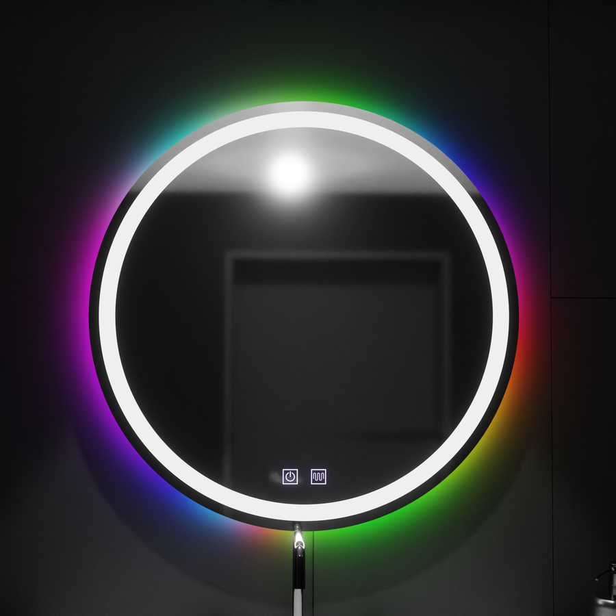 60см кръгло LED огледало, Spectrum Touch, RGB, система за деактивиране