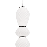 Окачен LED полилей с дистанционно управление 78W, LM510/5BK, регулируема височина, топла/студена/неутрална светлина 3000K/4000K/6000K, бял, метал