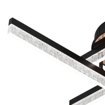 LED полилей с дистанционно управление LT179/4BK, 35W, 4 елемента, студена/топла/неутрална светлина, димируем, черен