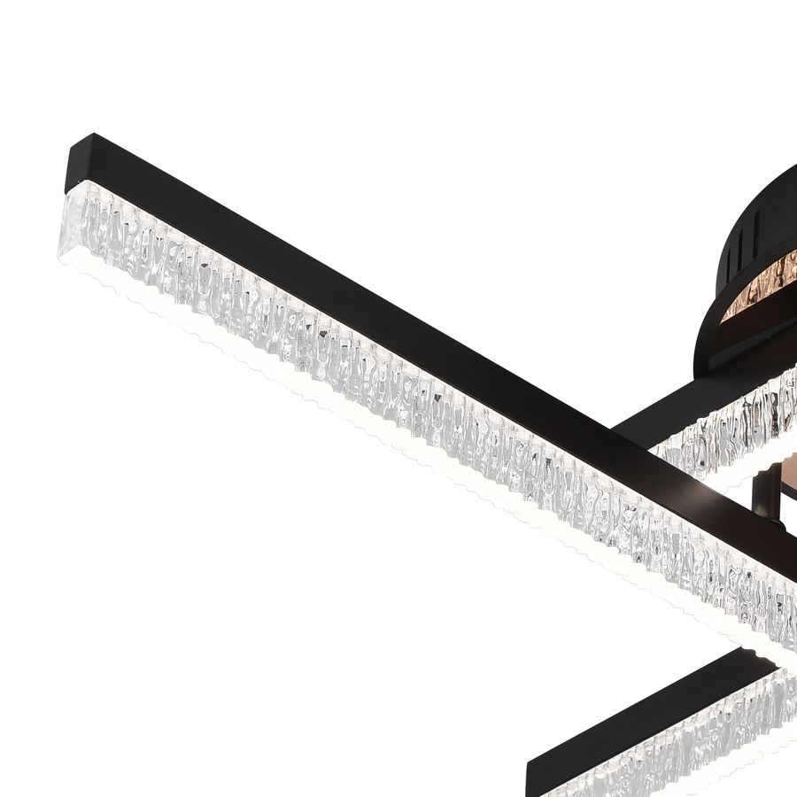 LED полилей с дистанционно управление LT179/4BK, 35W, 4 елемента, студена/топла/неутрална светлина, димируем, черен