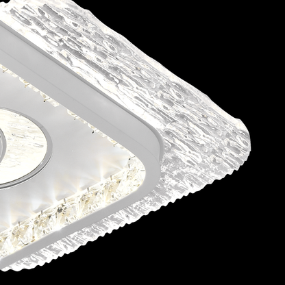 LED LED PERU 36W, 2 квадрата, студена/гореща/неутрална светлина, черно